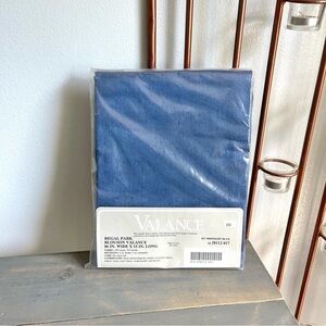 Regal Park Blouson Valance 86in Wide by 15in Long 017 Midnight Blue